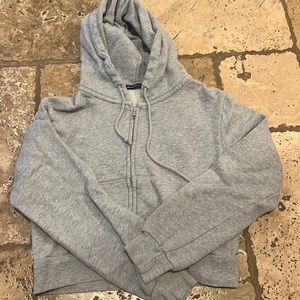 brandy melville cropped zip up
